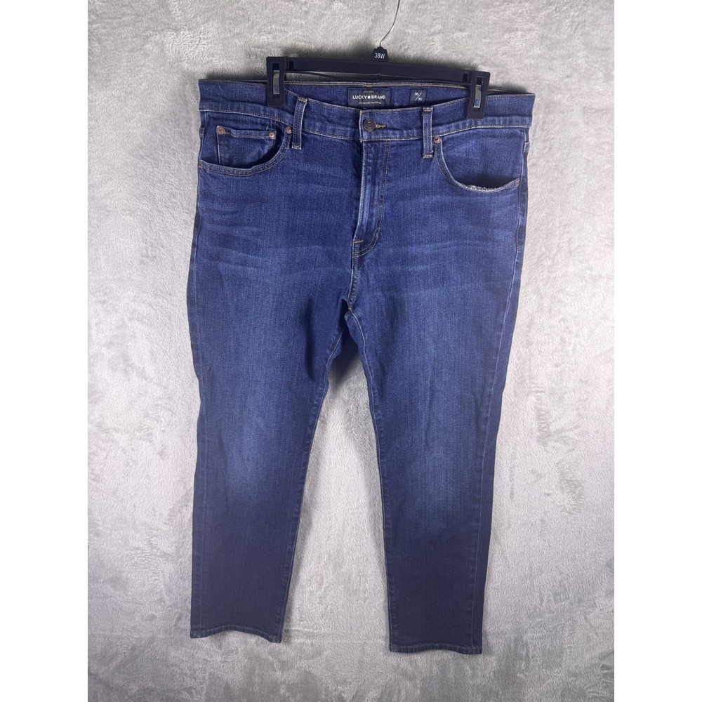 Lucky Brand 221 Straight Jeans Mens 36x29 Blue Medium Wash Denim Pants Casual